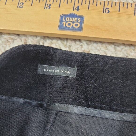 Talbots Pants Womens 4 Black Velvety Casual Classic Side Zip Slim - Picture 4 of 10